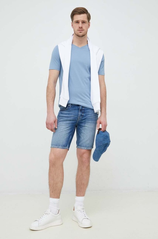 Guess pantaloni scurti jeans M3GD03.D4T9G albastru SS23