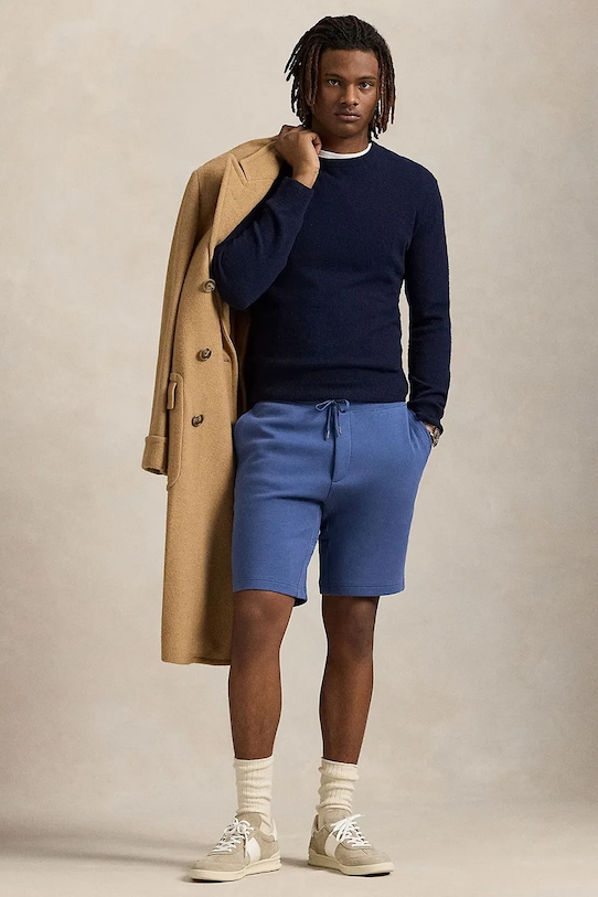 Šortky Polo Ralph Lauren bavlna tmavomodrá 710881520