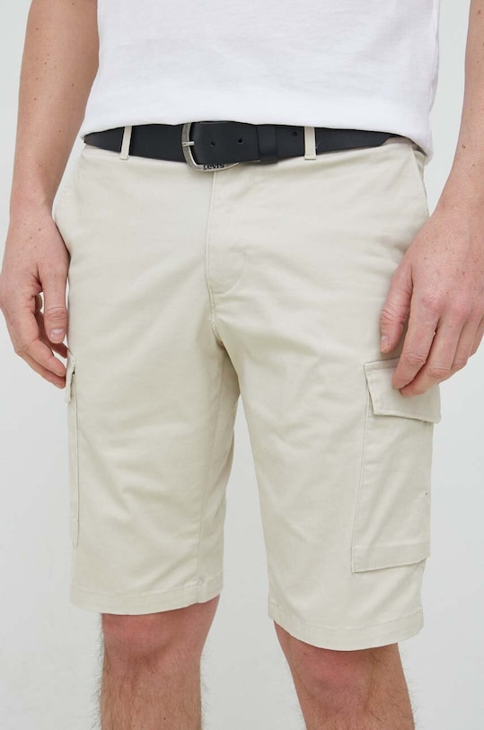 Kraťasy Tommy Hilfiger látka béžová MW0MW31244.PPYX