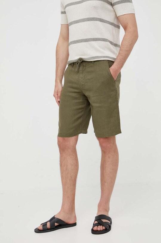 United Colors of Benetton pantaloni scurti din in in verde 4AGH59578.1Z9