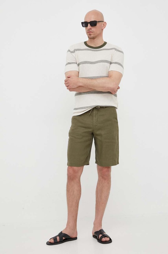 United Colors of Benetton pantaloni scurti din in 4AGH59578.1Z9 verde SS23