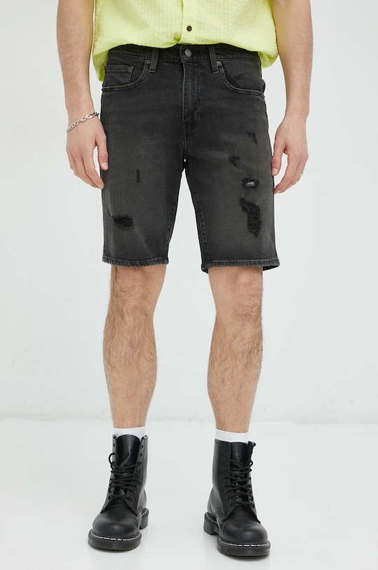 Levi's pantaloni scurti jeans 39864.0099 negru SS23