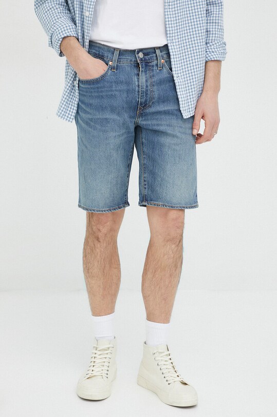 Levi's pantaloni scurti jeans jeans bleumarin 39864.0101