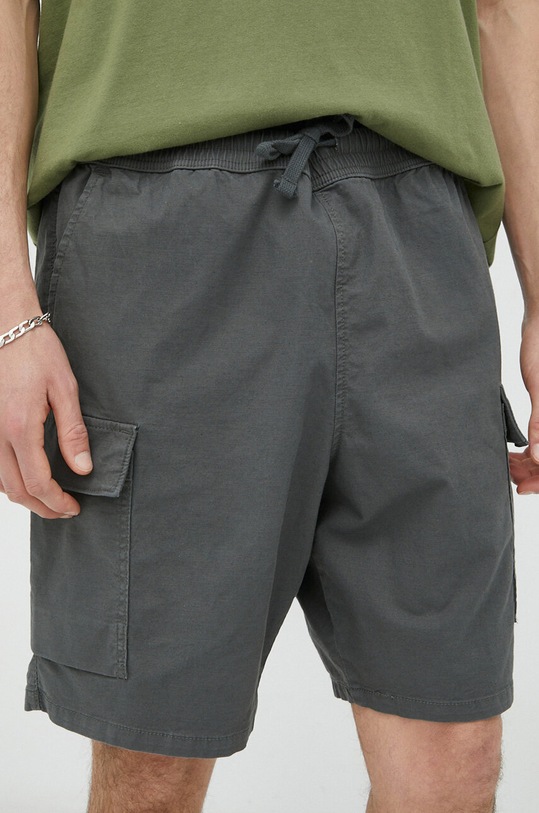Levi's pantaloni scurți din amestec de in panza gri A4680.0003