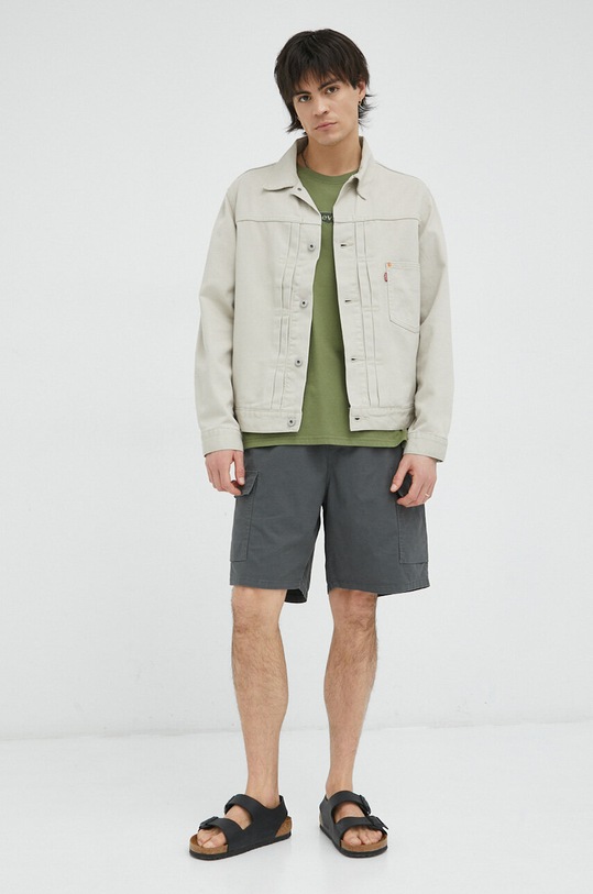 Levi's pantaloni scurți din amestec de in A4680.0003 gri SS23