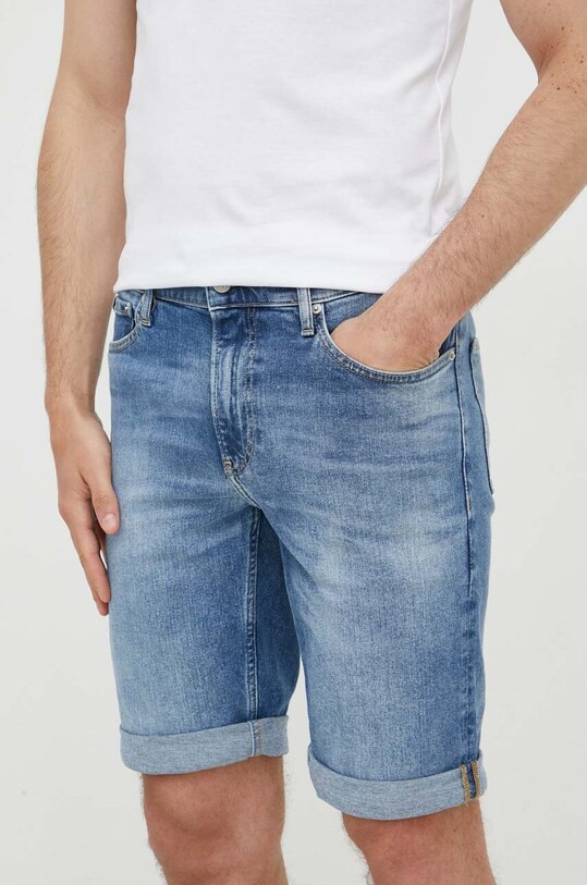 Calvin Klein Jeans pantaloni scurti jeans jeans albastru J30J322784.PPYX