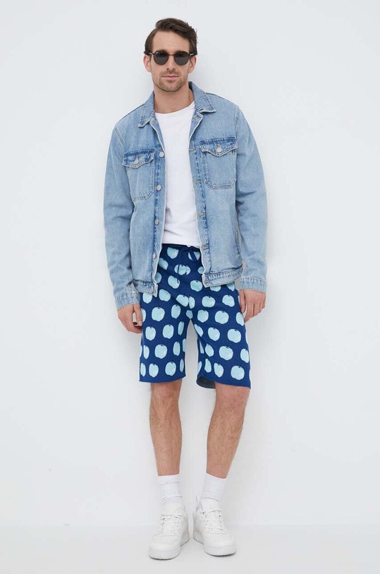 United Colors of Benetton szorty bawełniane 1094K9002.912 granatowy SS23
