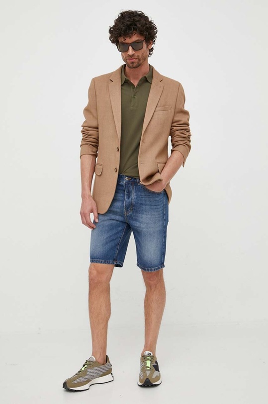 United Colors of Benetton pantaloni scurti jeans 4AW7U900K.901 albastru SS23