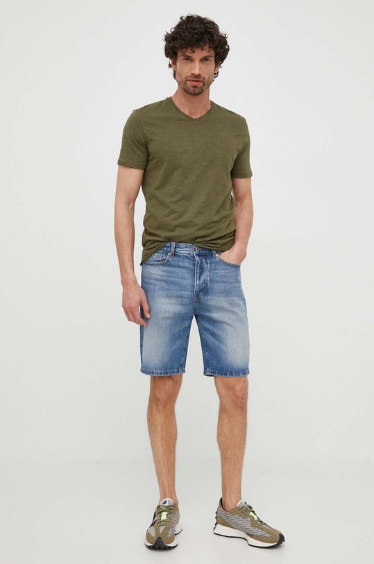 United Colors of Benetton pantaloni scurti jeans 4AW7U900K.902 albastru SS23