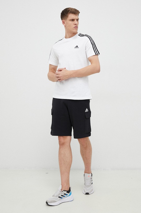 adidas pantaloni scurți din bumbac HA4338 negru AW23