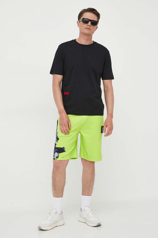 BOSS szorty bawełniane BOSS GREEN 50488823 zielony SS23