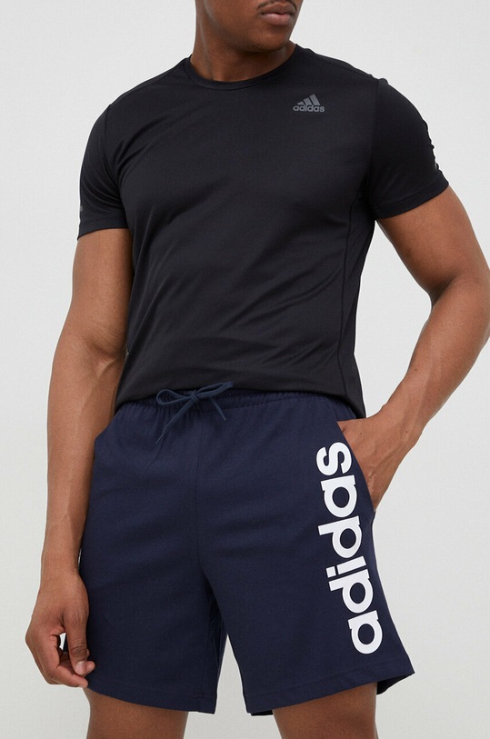Σορτς προπόνησης adidas πλεκτό ύφασμα σκούρο μπλε IC0064