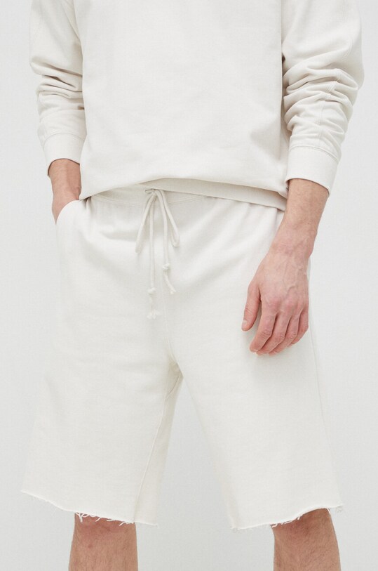 Къс панталон Calvin Klein Performance CK Athletic трикотаж бежов 00GMS3S809