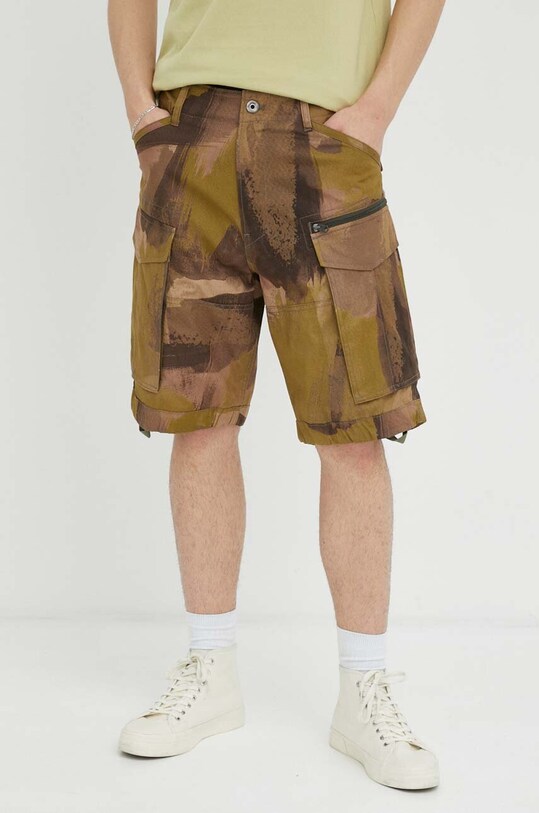 G-Star Raw szorty bawełniane tkanina multicolor D08566.D386