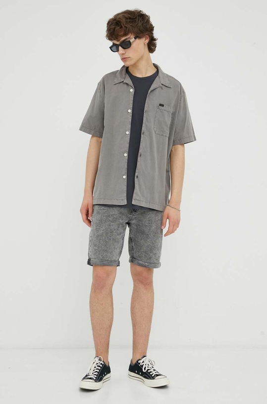 Lee szorty jeansowe L73MADB80 szary SS23