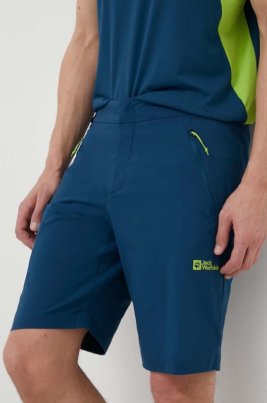 Jack Wolfskin shorts sportivi Glastal tessuto blu 1508231