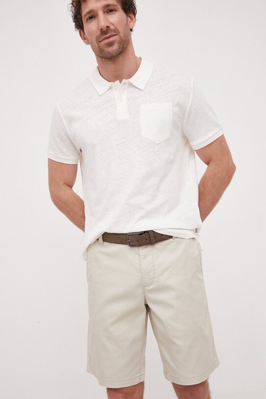 Armani Exchange szorty tkanina beżowy 8NZS42.ZN1RZ