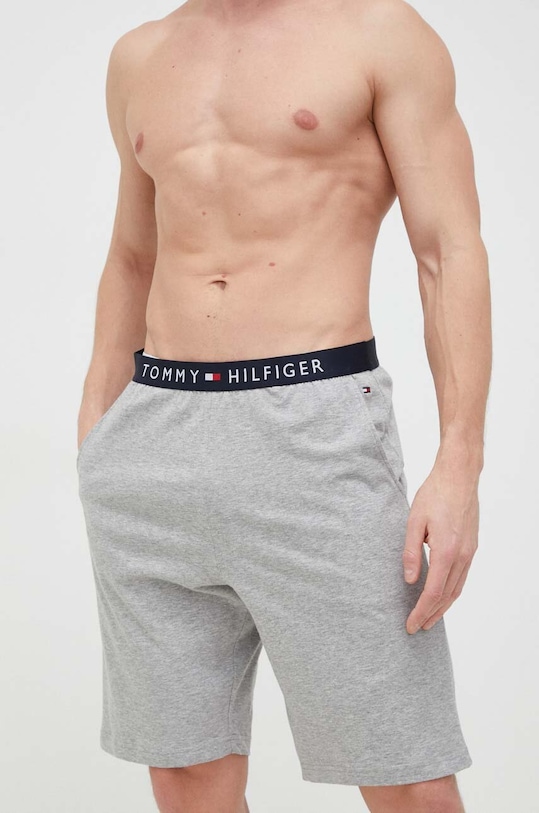 Tommy Hilfiger szorty piżamowe bawełniane bawełna szary UM0UM03080.PPYX