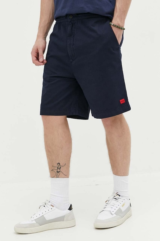 HUGO pantaloni scurti din bumbac bumbac bleumarin 50487826
