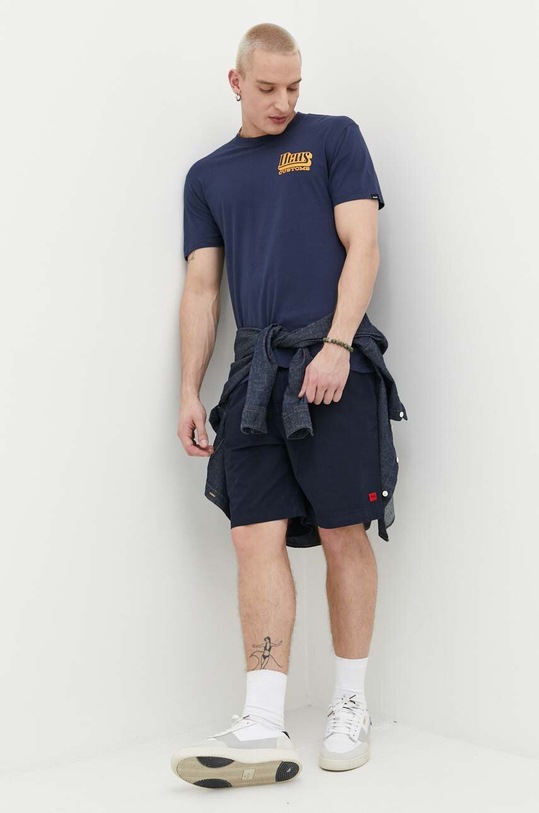 HUGO pantaloni scurti din bumbac 50487826 bleumarin SS23