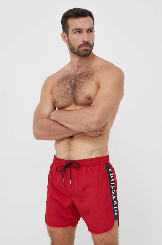 Trussardi szorty kąpielowe bordowy TRU1MBM02