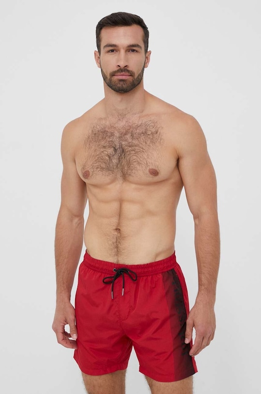 Trussardi szorty kąpielowe bordowy TRU1MBM06