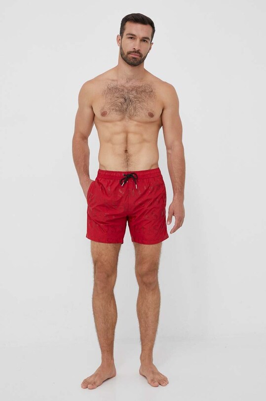 Trussardi szorty kąpielowe TRU1MBM08 bordowy SS23