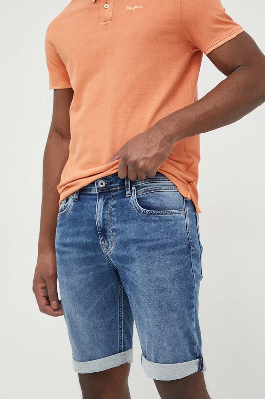 Дънкови къси панталони Pepe Jeans Jack еластичен тъмносин PM801022HQ9.000