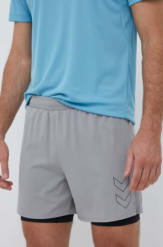Hummel pantaloni scurți de antrenament Fast panza gri 219166