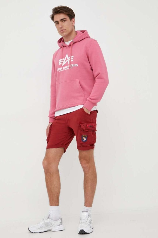 Alpha Industries pantaloni scurti panza rosu 186209.523