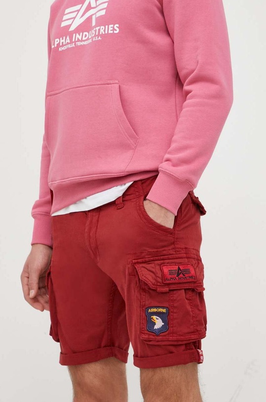 Alpha Industries pantaloni scurti 186209.523 rosu SS24