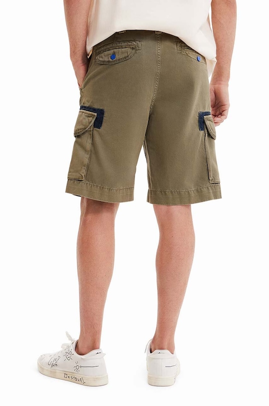 Desigual pantaloni scurti din bumbac 23SMPW04 verde SS23