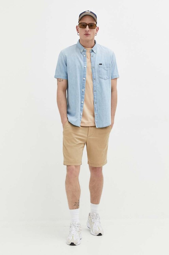 Σορτς Hollister Co. ύφασμα μπεζ KI328.3064.475