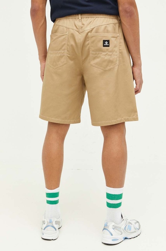 Bavlnené šortky Converse látka hnedá 10025023.A02