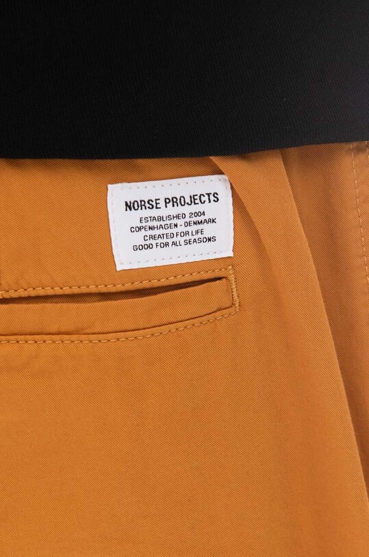 Norse Projects pantaloni scurți din bumbac portocaliu N35.0577.8127