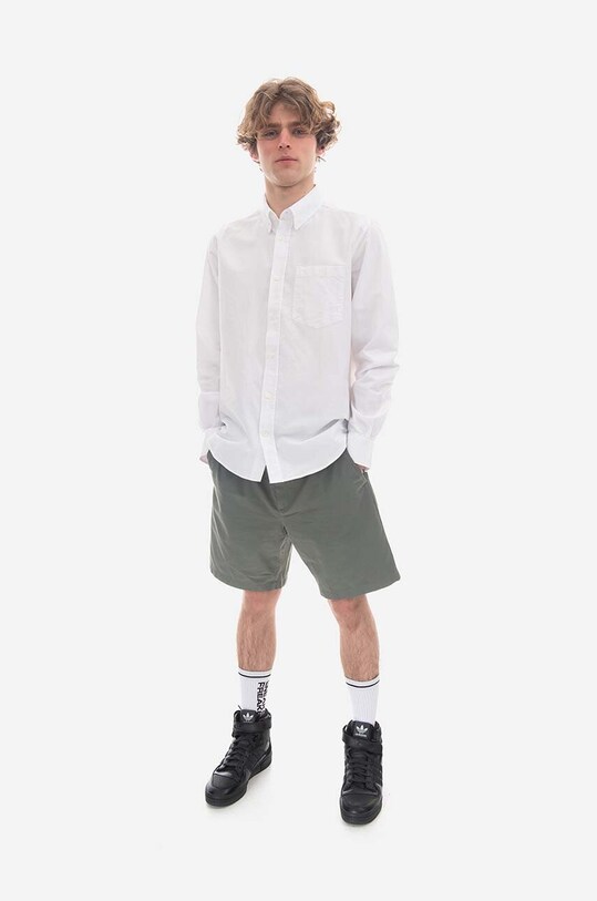 Norse Projects pantaloncini in cotone N35.0577.8061 verde SS23