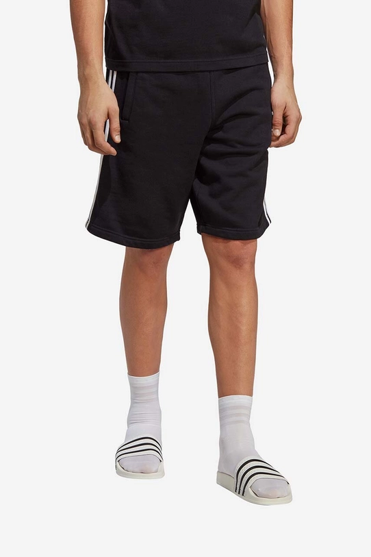 adidas Originals pantaloni scurți din bumbac bumbac negru IA6351