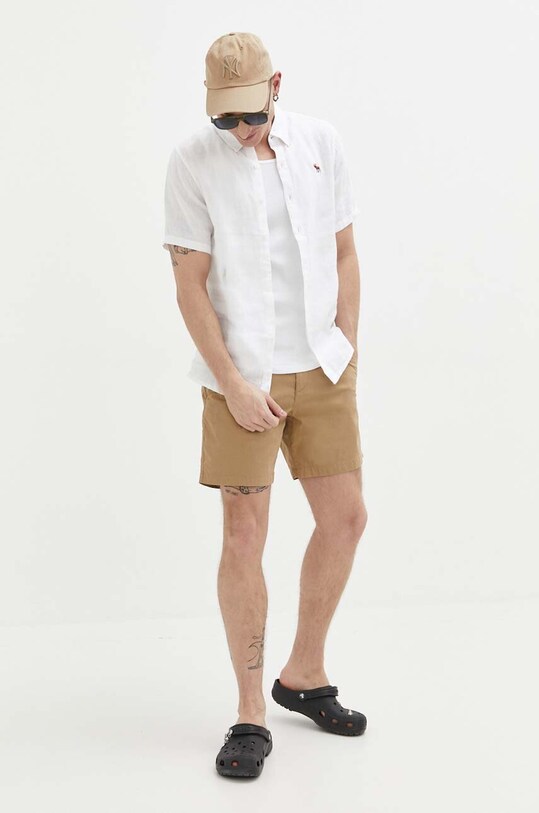 Abercrombie & Fitch szorty tkanina brązowy KI128.3074.475
