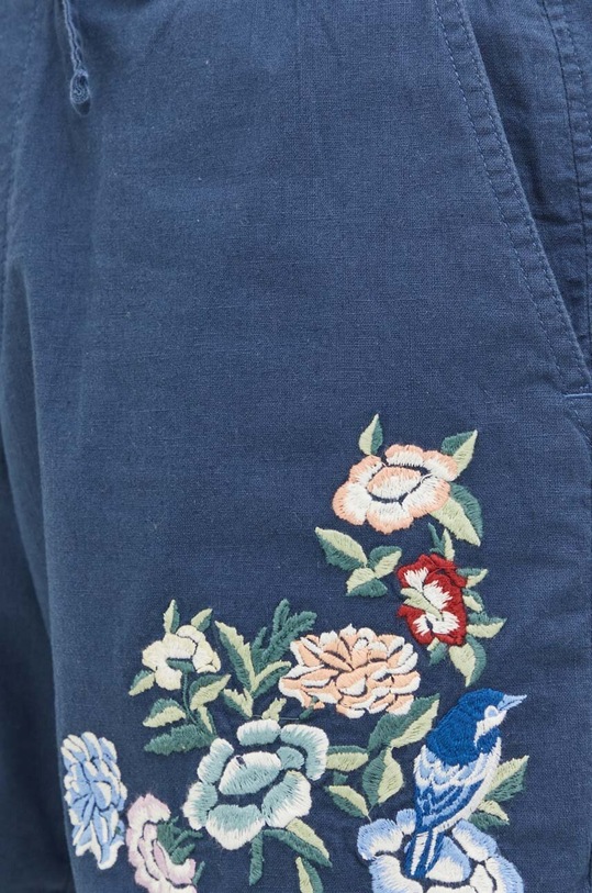 Abercrombie & Fitch vászonkeverék rövidnadrág kék KI128.3088.228