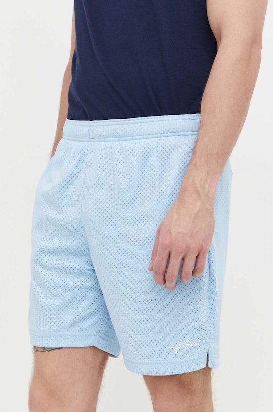 Hollister Co. pantaloni scurti tricotaj albastru KI328.3130.210