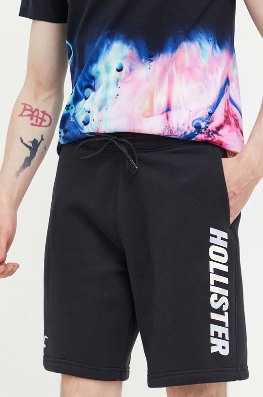 Kraťasy Hollister Co. pletenina černá KI328.3137.900