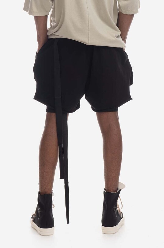 Rick Owens cotton shorts DU01C6374.RIG. black SS23