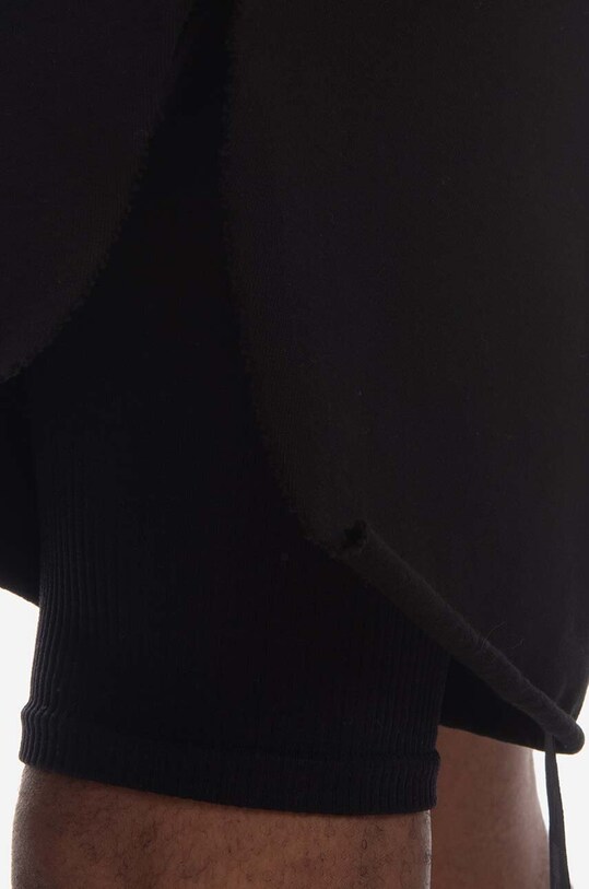 Rick Owens cotton shorts black DU01C6374.RIG.