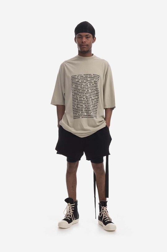 Rick Owens cotton shorts DU01C6374.RIG. black