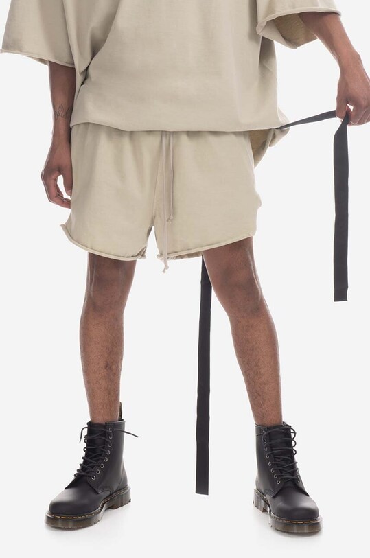 Хлопковые шорты Rick Owens гладкий бежевый DU01C6374.BEIGE