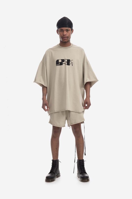 Clothing Rick Owens cotton shorts DU01C6374.BEIGE beige