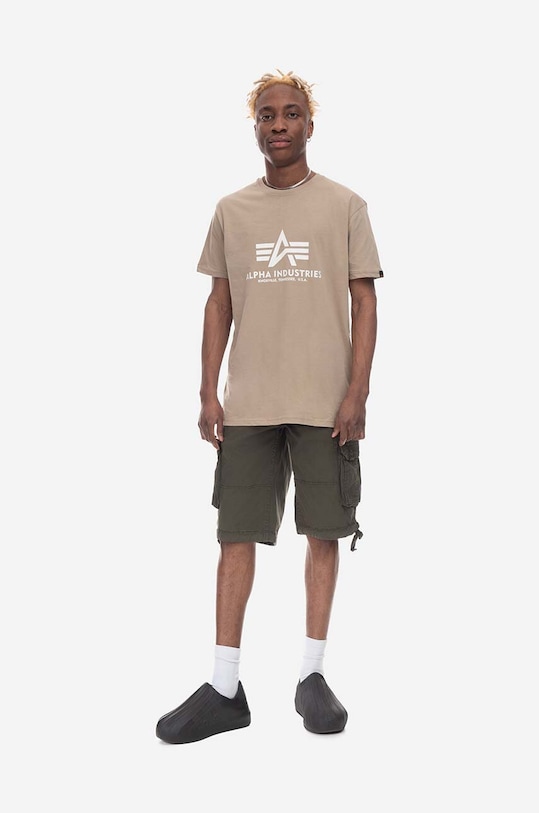 Alpha Industries pantaloni scurți din bumbac Jet 191200.136 verde