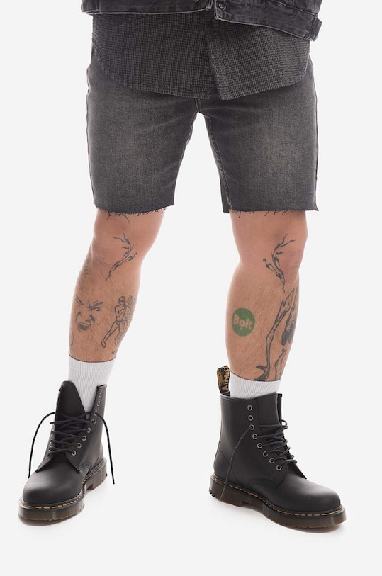 Traper kratke hlače KSUBI traper crna MPS23WA001