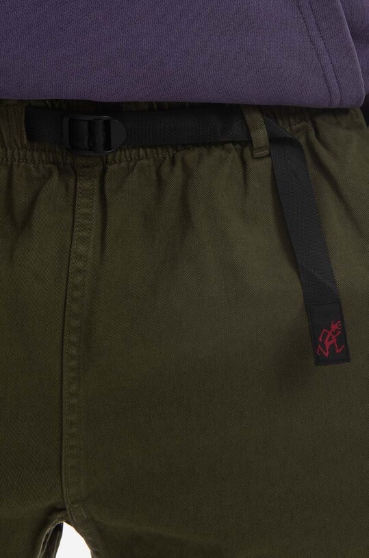 Gramicci pantaloni scurți din bumbac G-Short verde G101.OGT