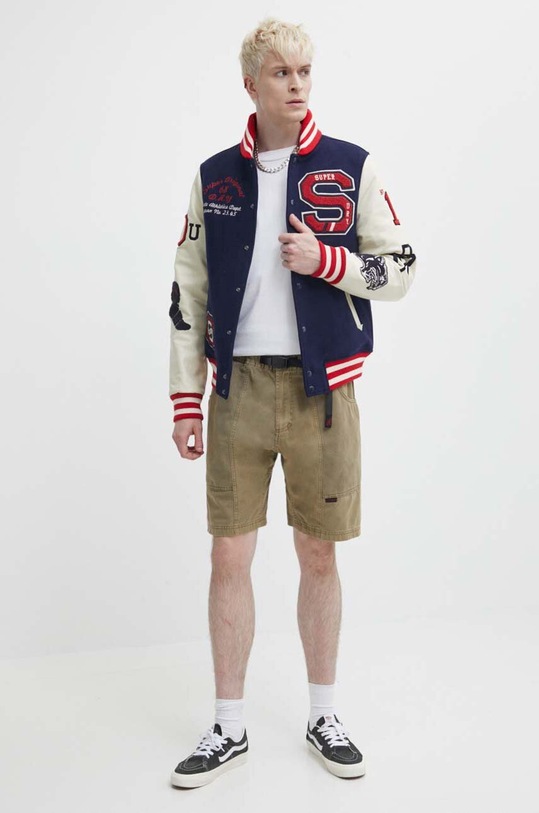 Gramicci pantaloni scurti din bumbac Gadget Short G104.OGT verde SS25